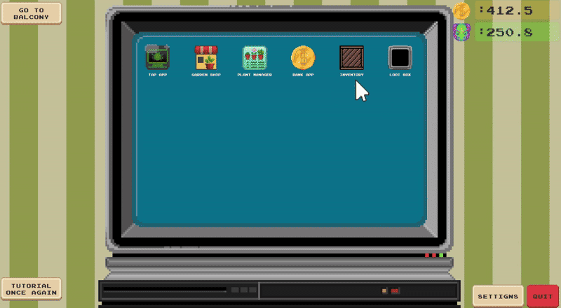 An item draw interface within Desktopy.