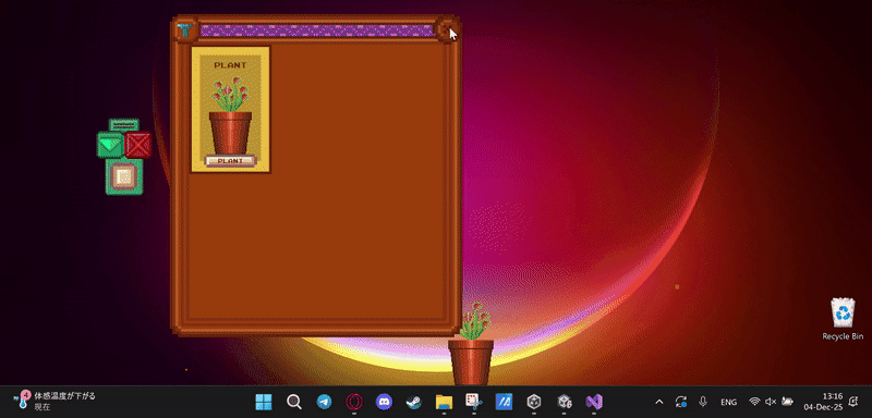 Desktopy's overlay demonstrated on a Windows desktop.